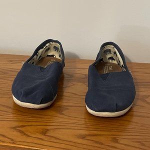 Mens Toms Navy Blue Slip-On
